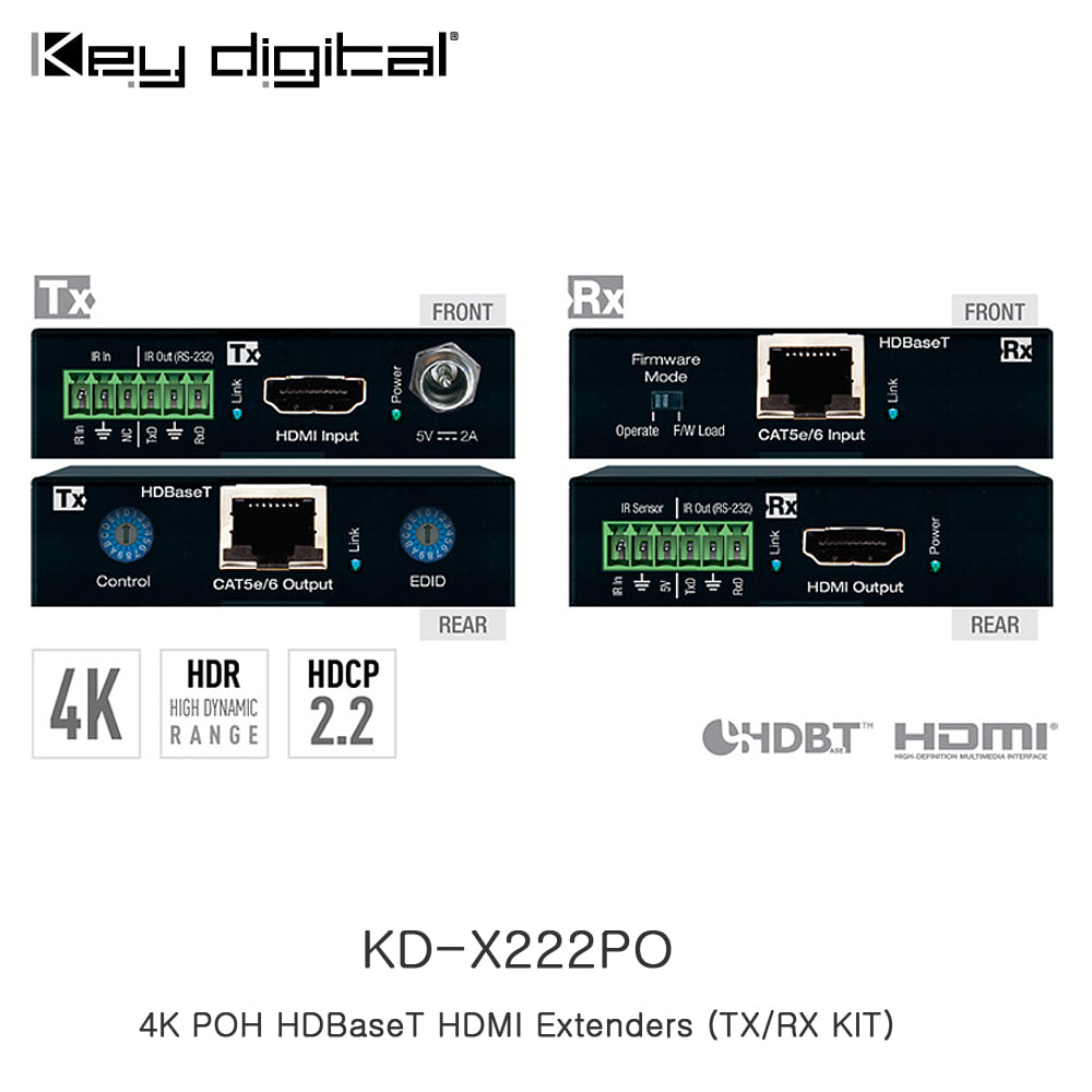 KD-X222PO HDMI 리피터 UTP 거리연장기