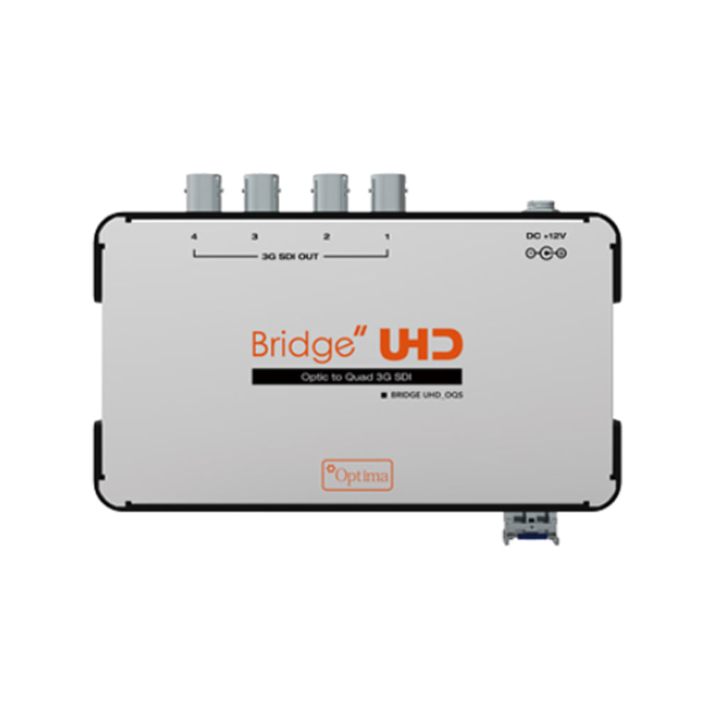 Bridge UHD OQS 4K Optic to 3Gx4 SDI 컨버터